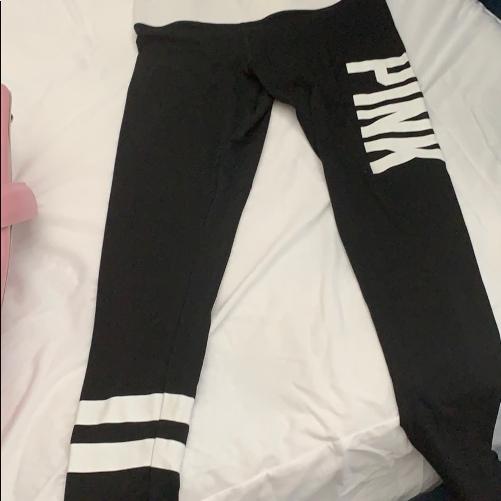 PINK size S/P black & white yoga pants